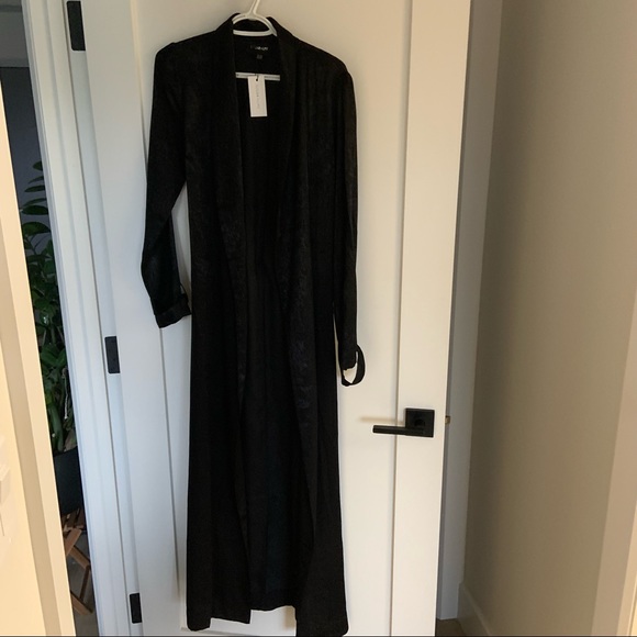 NWT Long black satin duster - Picture 9 of 9